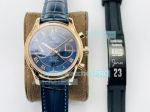 OE Factory Omega De Ville Chronograph Watch Blue Dial Rose Gold Case